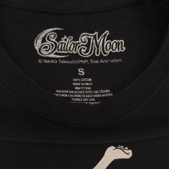 Sailor Moon Anime Graphic Short Sleeve Crew Neck T Shirt Mens Size S Black - Picture 3 of 9